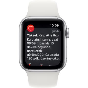 Apple Watch SE 2 GPS 40mm Gümüş Rengi Alüminyum Kasa ve Spor Kordon Akıllı Saat