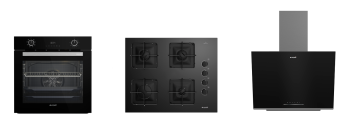 Arçelik Kare Ocaklı Siyah ( AFC 340 S - OCD K 651 ES - ADE 606-2 S ) Ankastre Set