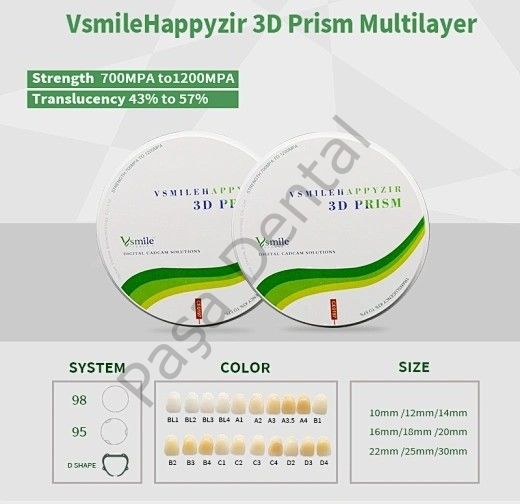 3D  Prism Dental  Zirkonyum Diski