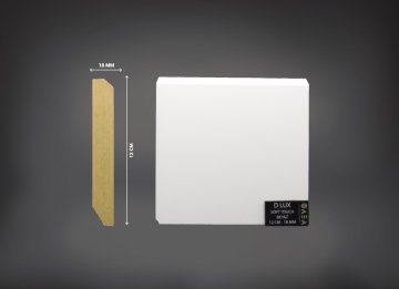 D Lux 12 cm Beyaz Soft Touch Süpürgelik