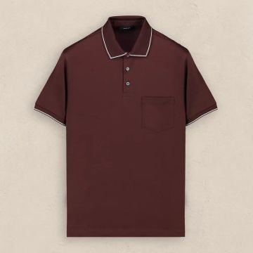 SARAR POLO YAKA CEPLİ TİŞÖRT BORDO