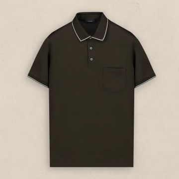SARAR POLO YAKA CEPLİ TİŞÖRT KAHVE