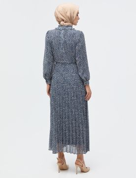 Fırfırlı Animal Print Elbise