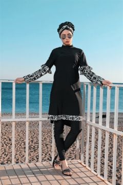 MOODBASIC SİYAH BEYAZ TESETTÜR MAYO