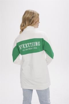 MOODBASİC ARKASI YAZILI BASKILI SWEATSHIRT