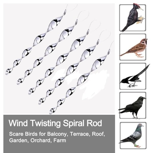 Kuş Kovucu rüzgar Spiral kuşlar korkutucu çubukla