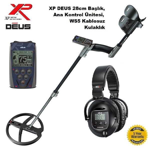 XP Deus Dedektör FULL 28cm X35 başlık,WS5 Kulaklık,Ana Kontrol Ünitesi,(Türkçe Menü)