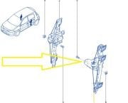 Renault Megane 2 Sol Arka Cam Krikosu 8200028070