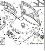 Peugeot 206 Motor Kaput  Açma Halatı 7937.F2