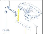 Renault Clio III Sol Torpido Çıtası 8200407855/8200407857