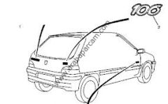 Peugeot 106 Bagaj 106 Yazısı Yeni Model 8665.39
