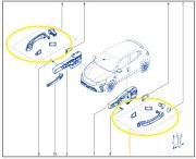 Renault Clio 5 Dış Kapı Kolu Turuncu 806077164R-806072210R