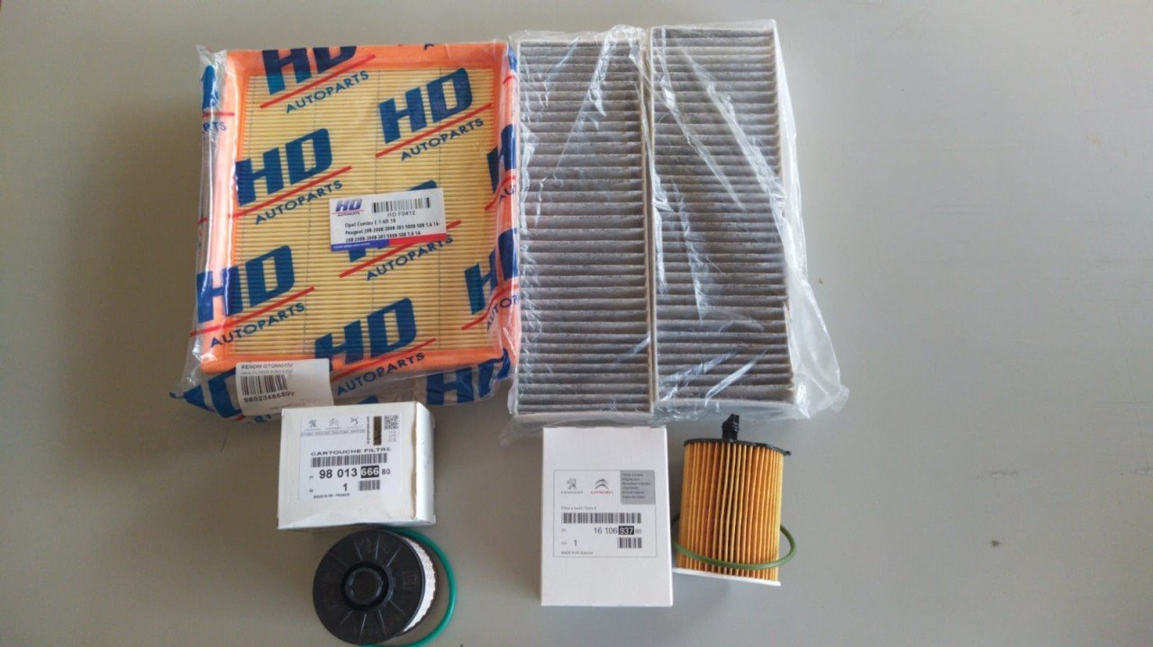 Cıtroen Berlingo 1.6 Dizel Euro 6 Filtre Seti 300131