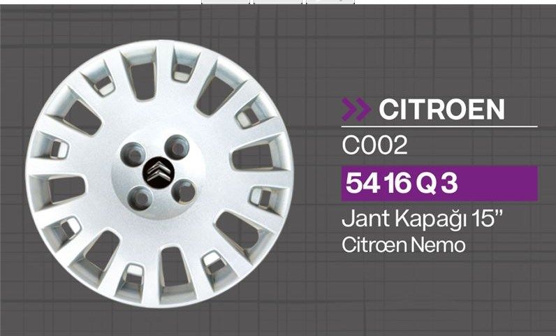 Cıtroen Nemo 15 İnç Jant Kapağı 1 Adet 5416Q3