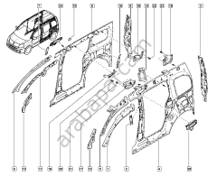 Renault Kango 2 Ön Cam Direk Sacı Sağ Dış 7782393800