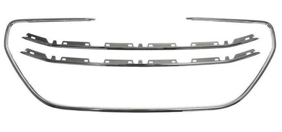 Peugeot 301 Ön Tampon Orta Izgara Takımı Krom (Gri) 1608715980