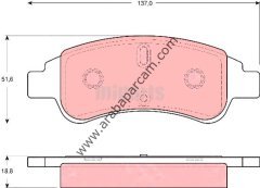Peugeot Boxer 3 Jumper 3  Ducato 3 Arka Fren Balatası 4254.69