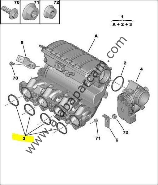 PEUGEOT EMME MANİFOLD CONTASI 206/307 1.6 16V 0348.Q5