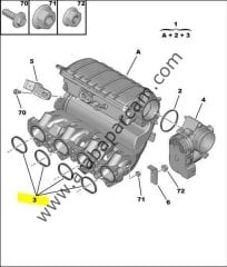 PEUGEOT EMME MANİFOLD CONTASI 206/307 1.6 16V 0348.Q5