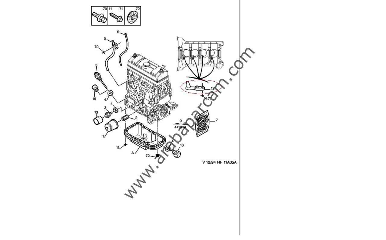 PEUGEOT YAĞLAMA MEMESİ 106/206/306/307/308/C2/C3/XSARA 1.6 BENZİN 0609.06