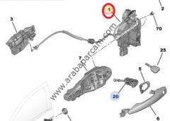 Peugeot 301 C-Elysee Sol Ön Kapı Kilidi 9819027380