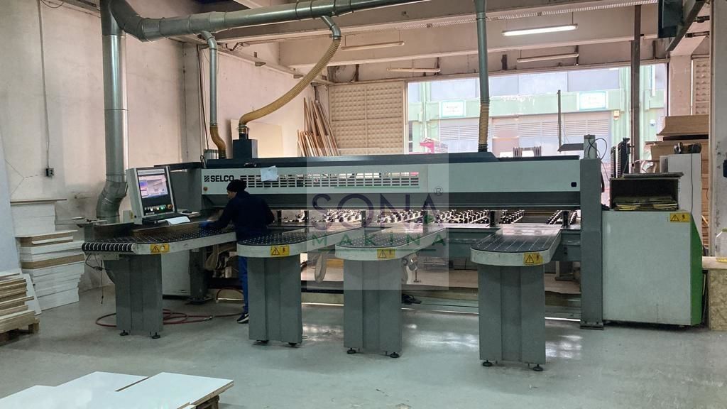 BIESSE Selco WNT 750 Twin Pusher Asansörlü Panel Ebatlama Makinesi (2014) İLK EL