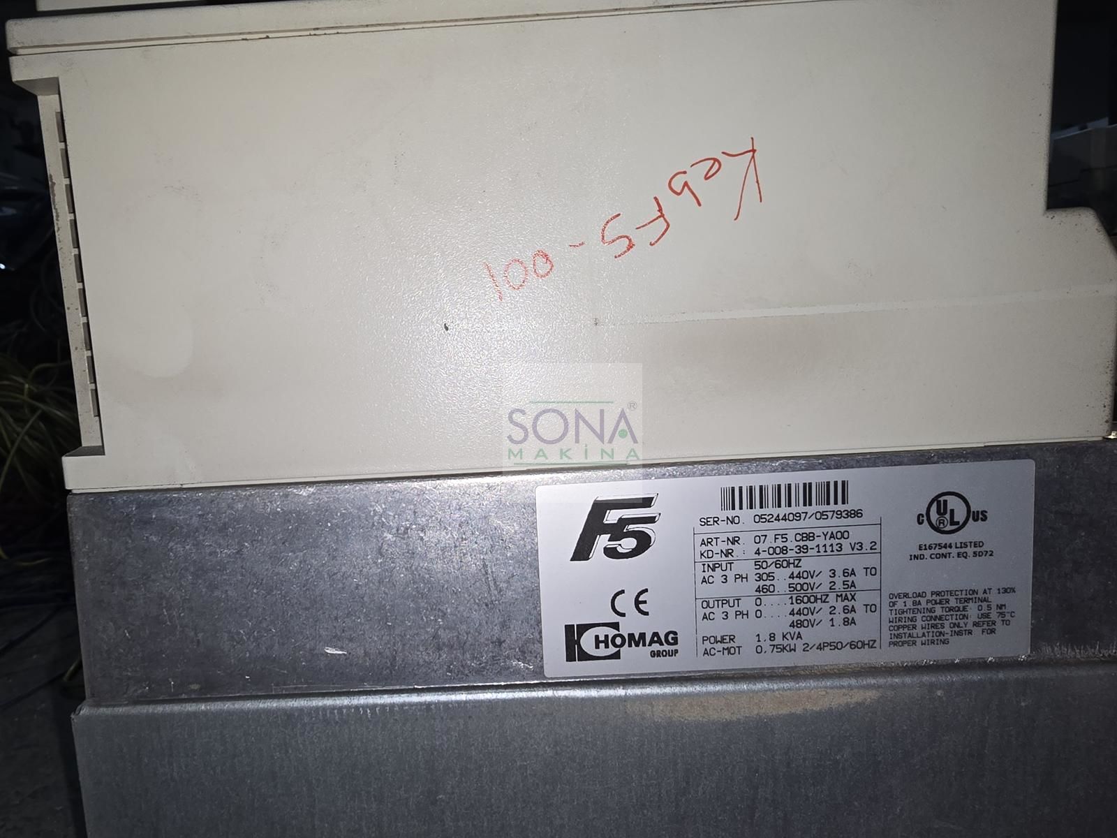 Keb F5 Frekans invertörü 0,75 Kw (Sürücü) 07.F5.CBB-YA00