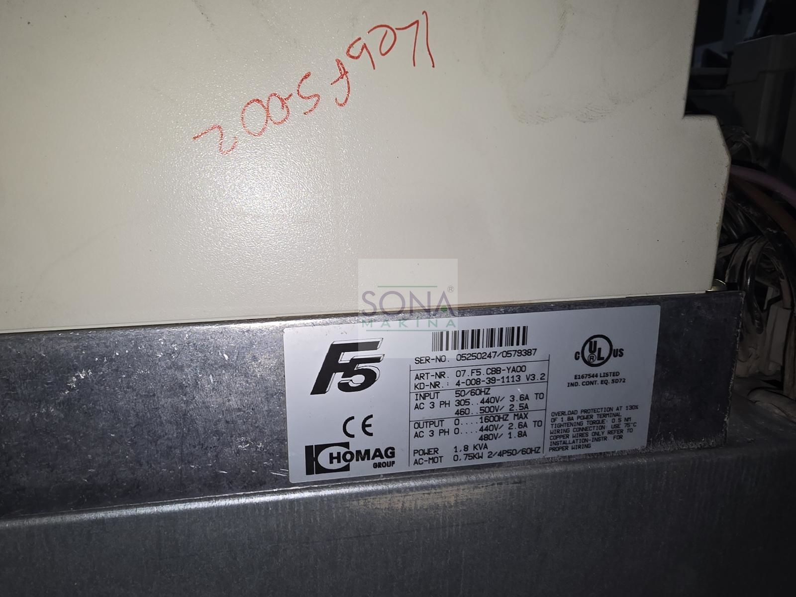 Keb F5 Frekans invertörü 0,75 Kw (Sürücü) 07.F5.CBB-YA00