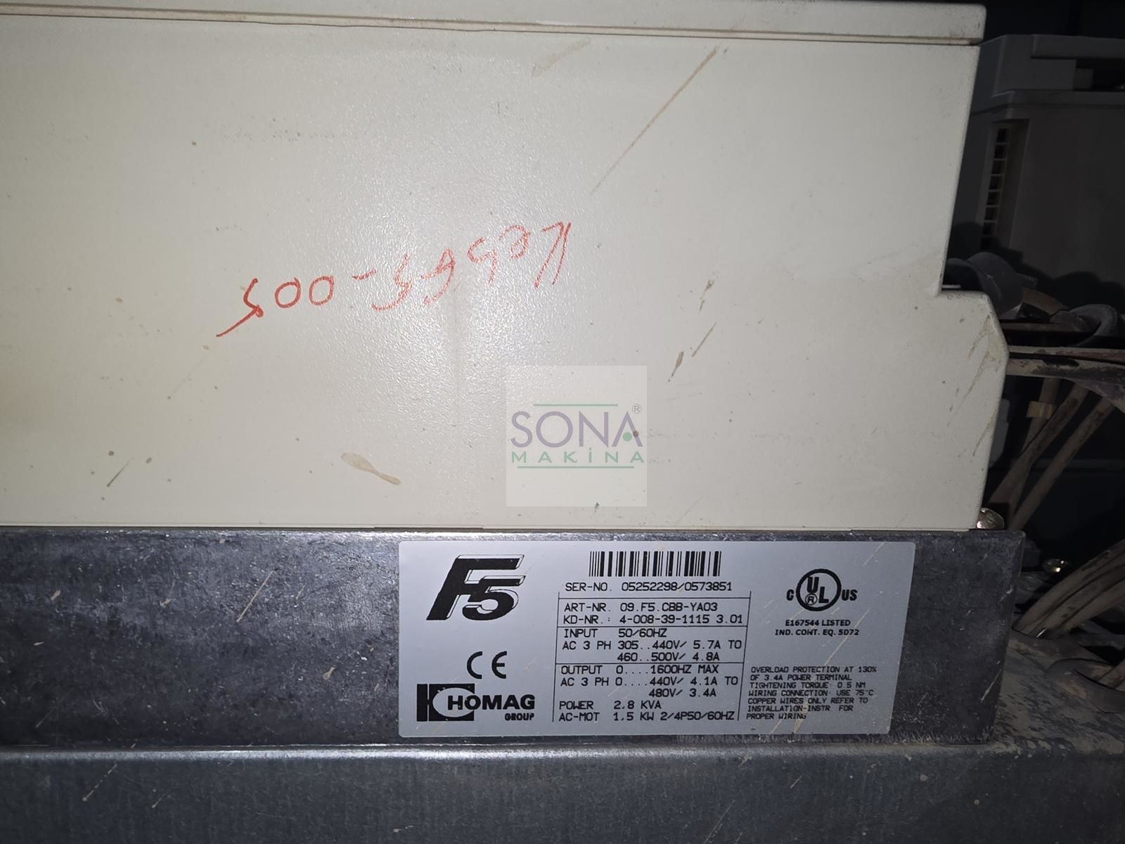 Keb F5 Frekans inverter 1,5 Kw (Sürücü) 09.F5.CBB-YA03