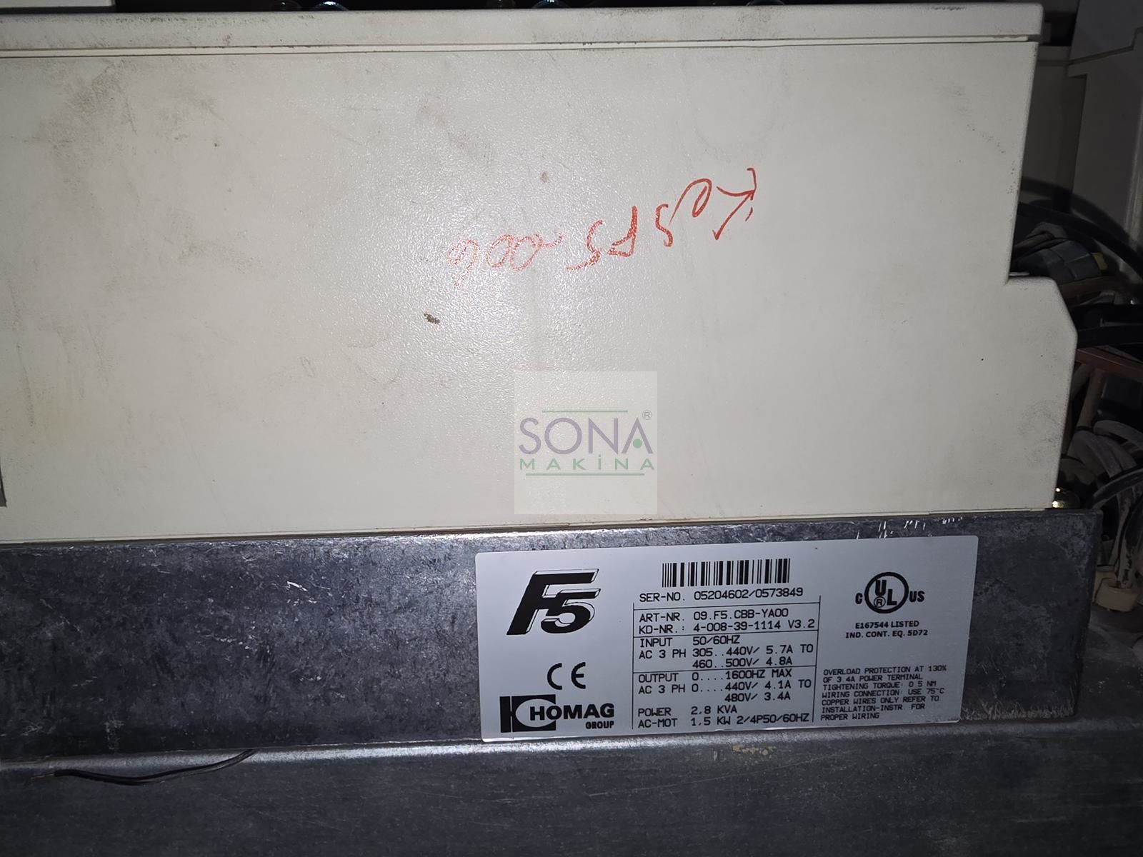 Keb F5 Frekans inverter 1,5 Kw (Sürücü) 13.F5.CBD-YA00