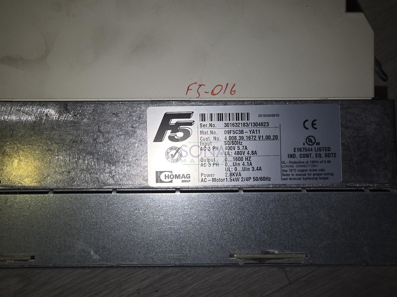 Keb F5 Frekans inverter 1,5 Kw (Sürücü) 09.F5.C3B-YA11