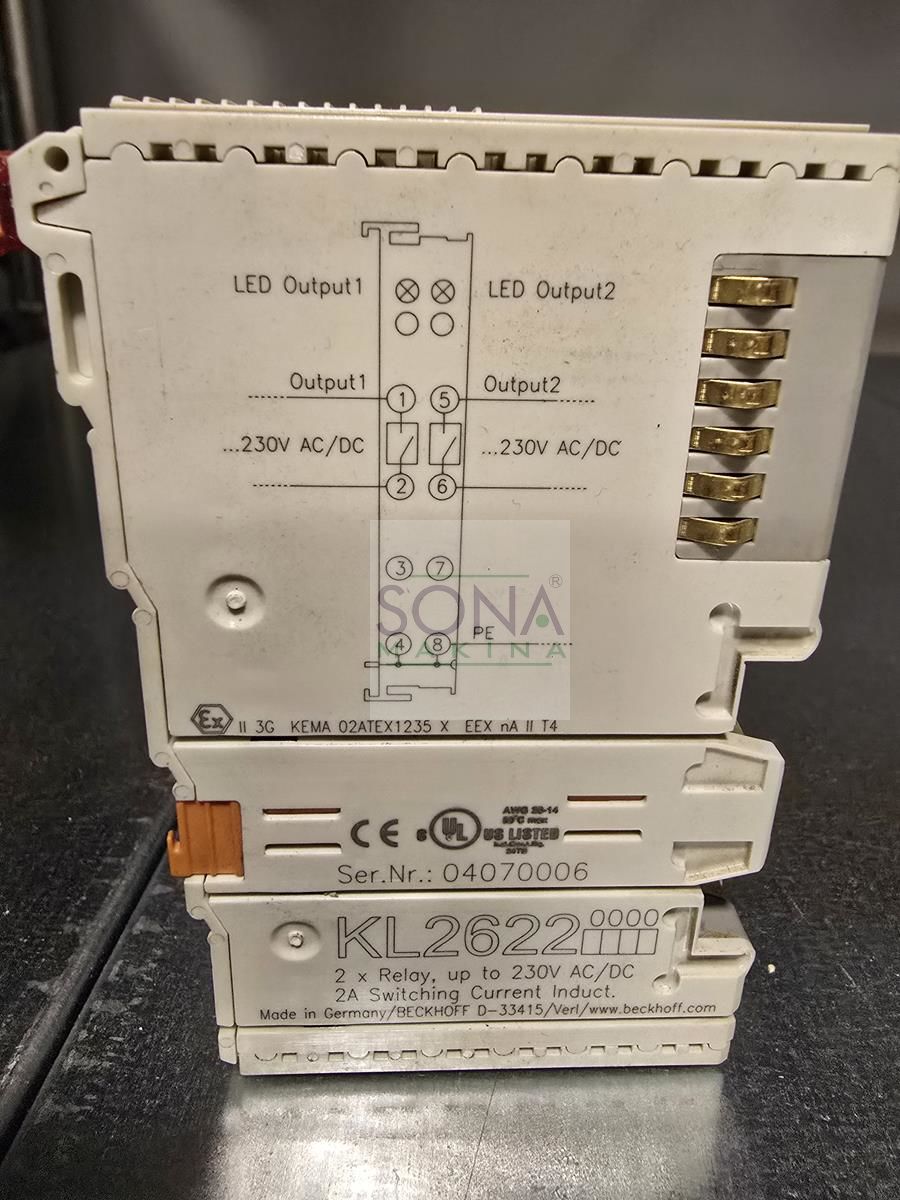 Beckhoff KL 2622 2x Relay 230V AC/DC