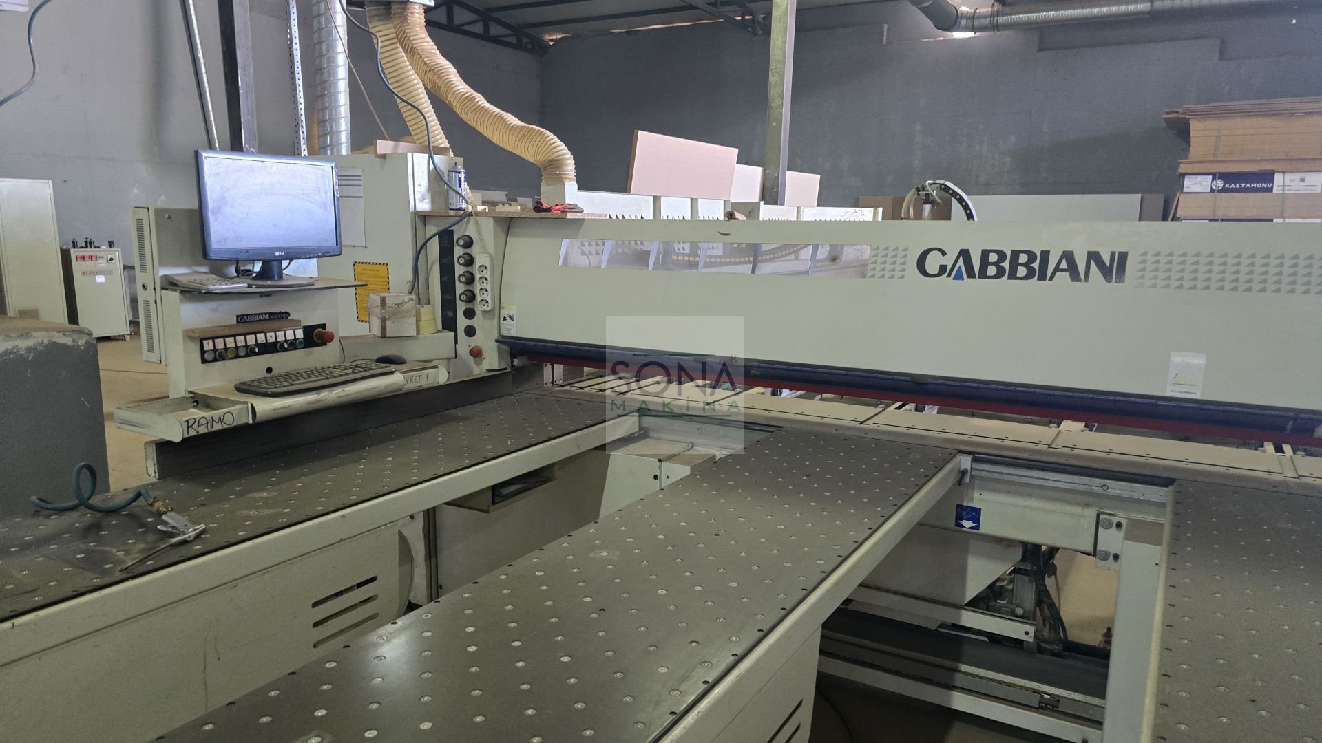 Gabbiani Galaxy 105 T BR Asansörlü Panel Ebatlama Makinesi (2007)