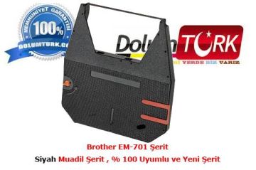 Brother EM-701 Şerit Fiyatı , Kırmızı ve Siyah Muadil Şerit  % 100 Uyumlu ve Yeni Şerit