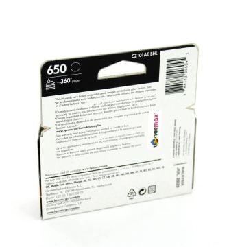 HP 650 CZ101A Orjinal Siyah Kartuş 1015 / 1515 / 1516 / 2545 / 2546