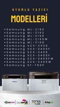 Samsung MLT-D101S Muadil Toner 2'li Paket / ML-2160 / ML-2165 / SCX-3400 / SCX-3405 / SF-760