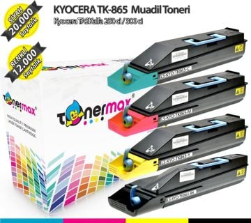 Kyocera Mita TK-865 / TASKalfa 250ci / 300ci Set Muadil Toneri
