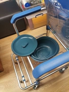Portatif Aluminyum Banyo Tuvalet Oturağı Klozetli Seyyar Komot