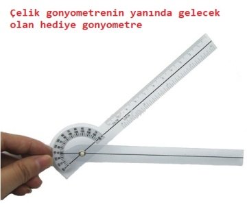 Gonyometre Çelik 180 Derece 19.5 cm