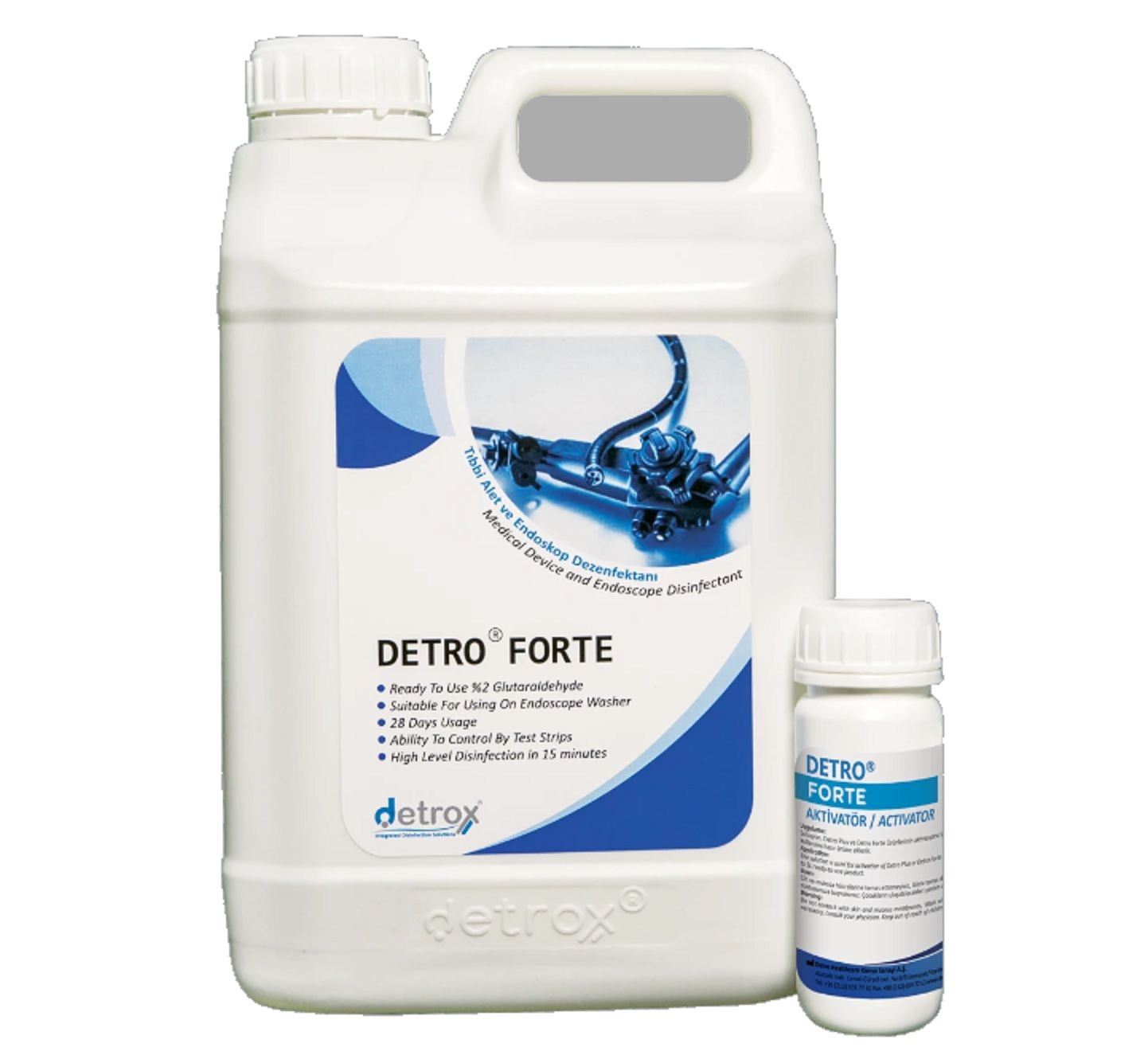 Detro Forte Yüksek Düzey Tıbbi Alet Ve Endoskop Dezenfektanı 5L