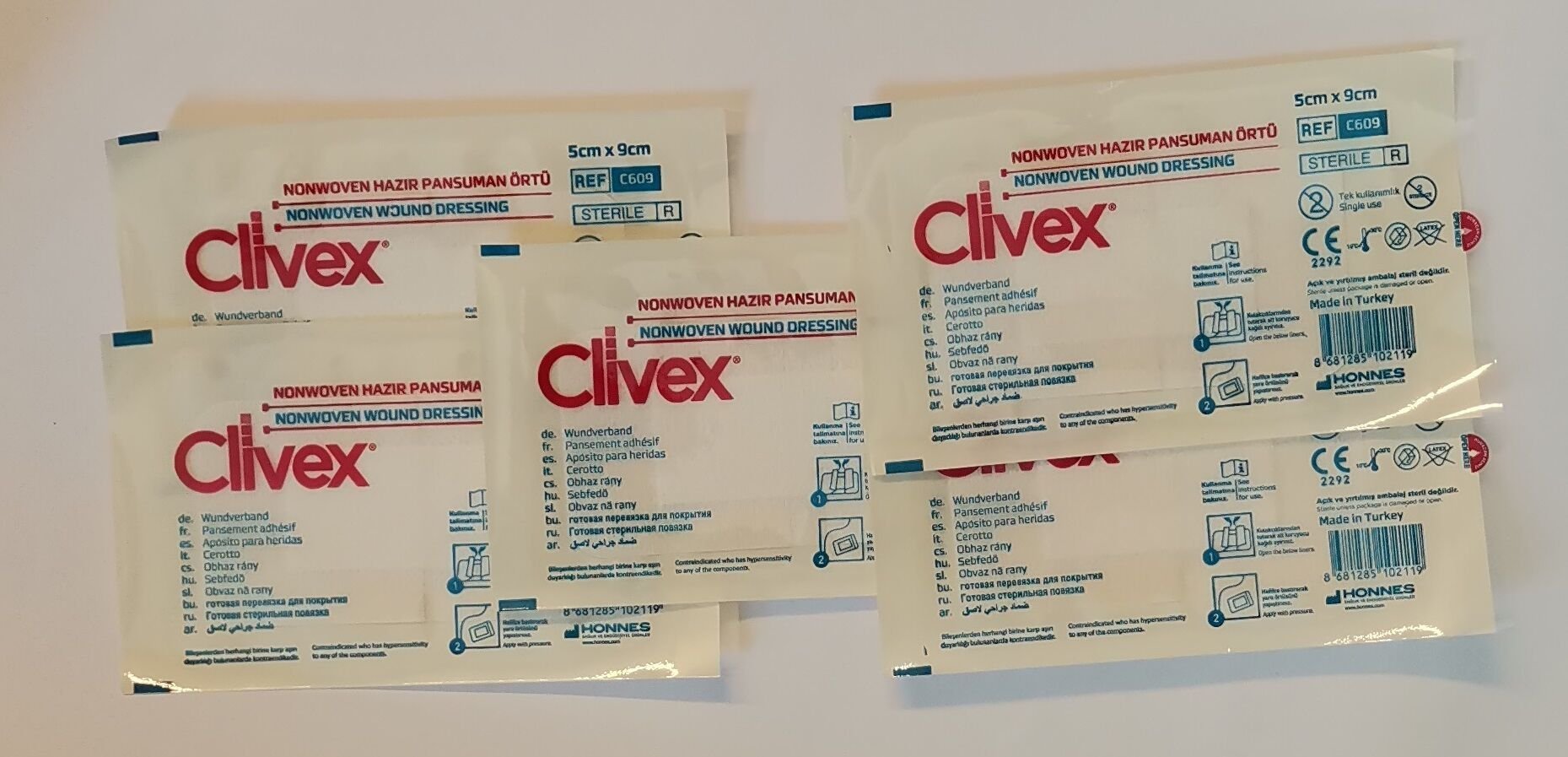 Clivex 9 x 5 cm Steril Hazır Pansuman Yara Örtüsü