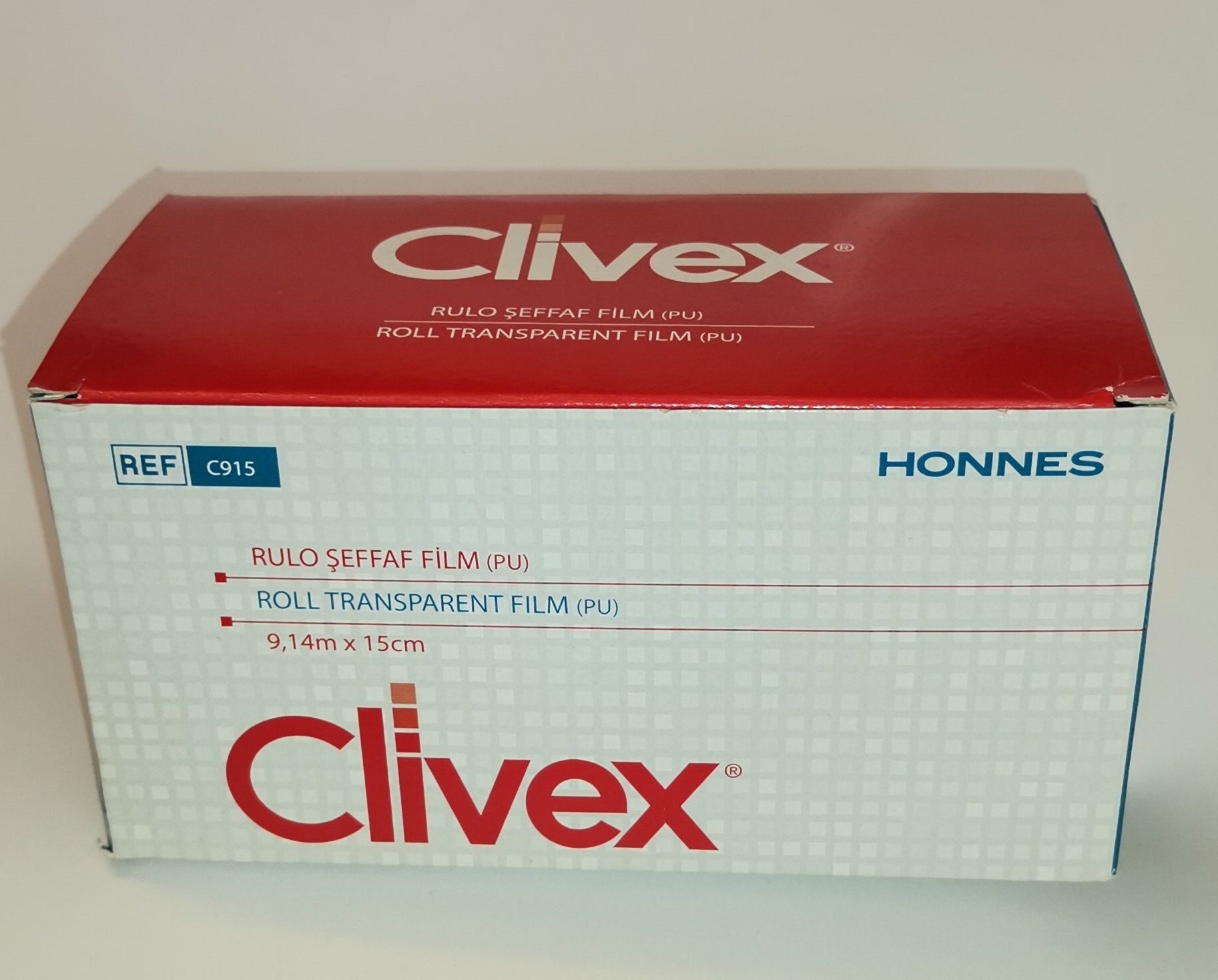 Clivex 15cm x 9.14 metre PU Şeffaf Su Geçirmez Film Yara Örtüsü