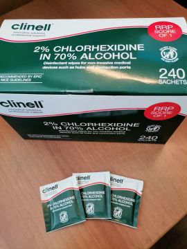 Clinell Dezenfektan Mendil Klorhexidin Alkol Wipes