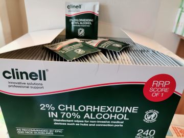 Clinell Dezenfektan Mendil Klorhexidin Alkol Wipes