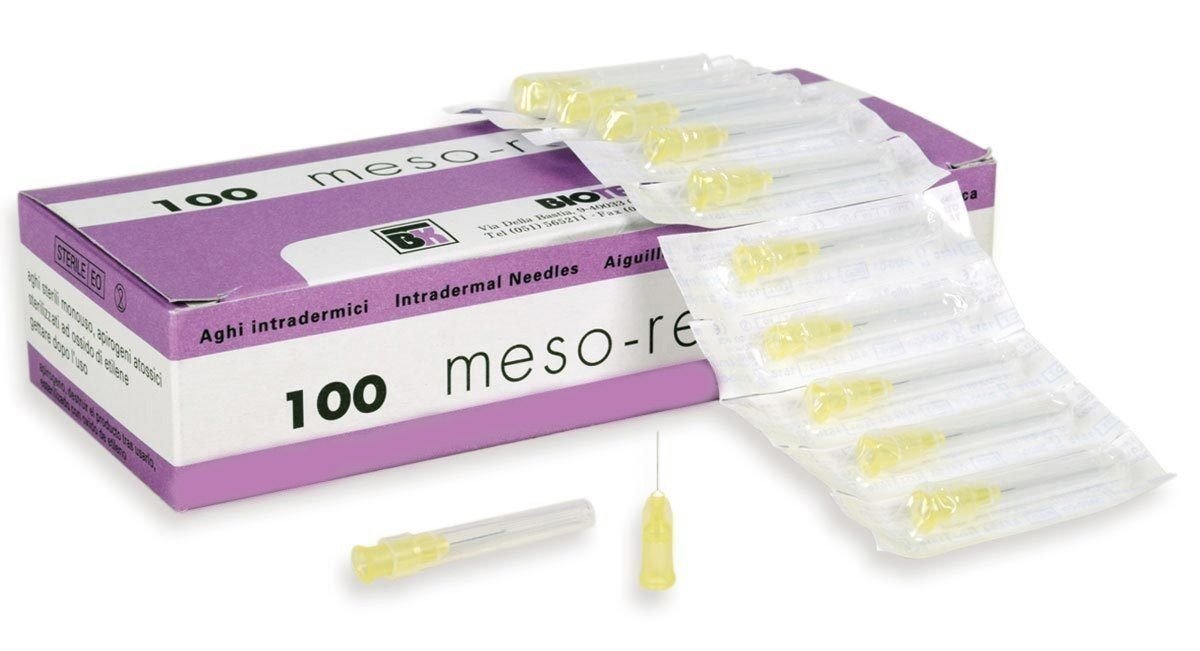 Meso-Relle 30G x 4mm İntradermal Mezoterapi Hipodermik İğne - 100 ADET
