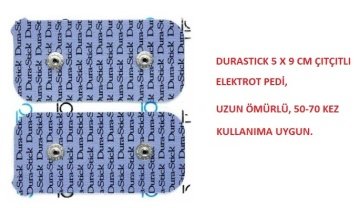 Durastick Plus 5 x 10 cm Çıtçıtlı Tens Elektrot Pedi