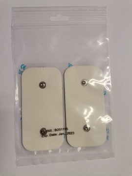 5 x 10 cm Çift Çıtçıtlı Tens Elektrot Pedi, Pakette 4 Adet