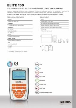 Globus Elite 150 4 Kanallı Tens Ems Kombine Cihaz