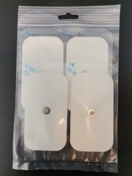 5x9 cm Tek Çıtçıtlı Tens Elektrot Pedi Pakette 4 Adet