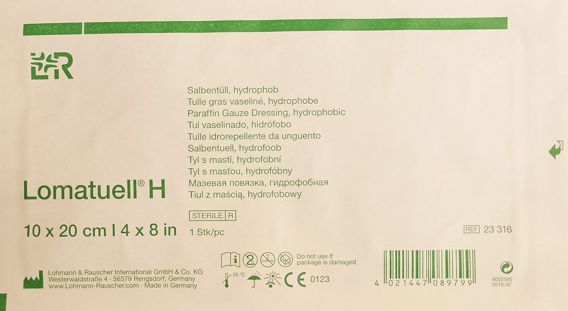 Lomatuell H Parafin Tül File Yara Örtüsü 23316 Lomatuell H 10x20 cm